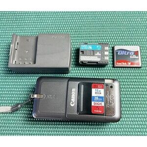 Canon PowerShot S70 Black 7.1MP Digital Camera TESTED WORKING